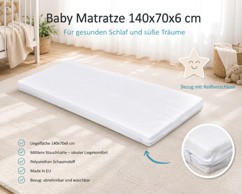 Babybett gitterbett 2in1 - babybett,