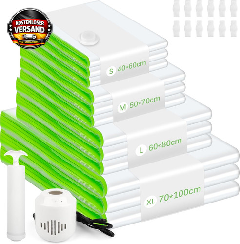 Vakuumbeutel set für kleidung - set,