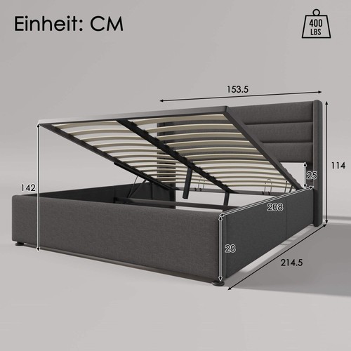 Bett mit stauraum - mit,